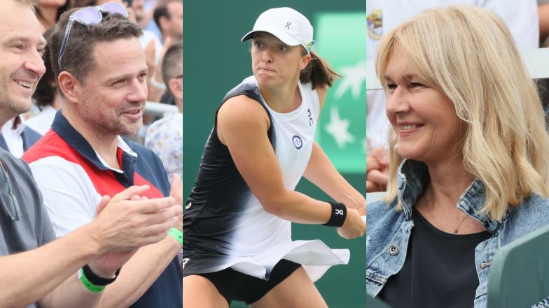 Znane twarze kibicują Idze Świątek na meczu w Warszawie