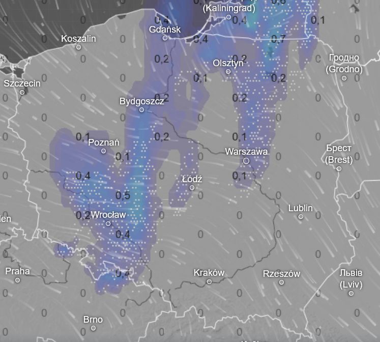 Pogoda w poniedziałek. Opady śniegu