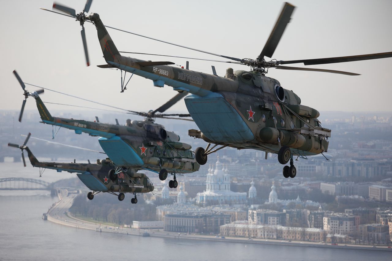 Russian Mi-8 helicopters