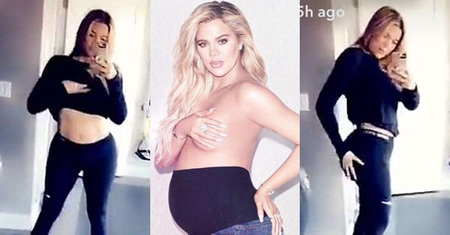 Khloe Kardashian chwali się ciałem miesiąc po porodzie (FOTO)