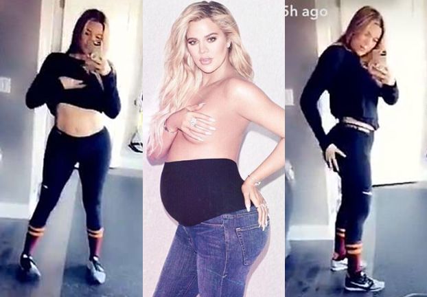 Khloe Kardashian chwali się ciałem miesiąc po porodzie (FOTO)
