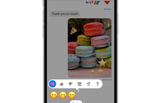 Reakcje z iMessage widoczne w Wiadomościach Google