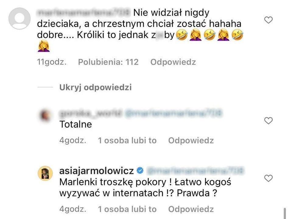 Joanna Jarmołowicz broni krytykowanego w sieci Jana Królikowskiego