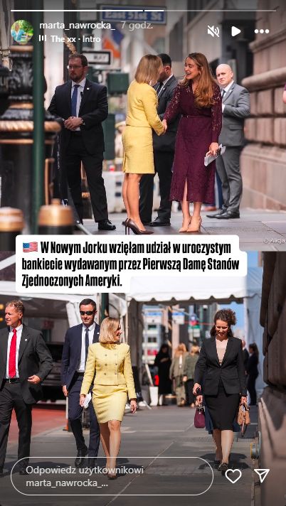 Marta Nawrocka u Melanii Trump