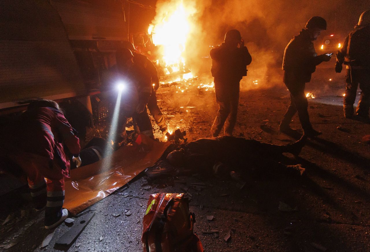 Photo from Kharkiv - destruction after drone attack