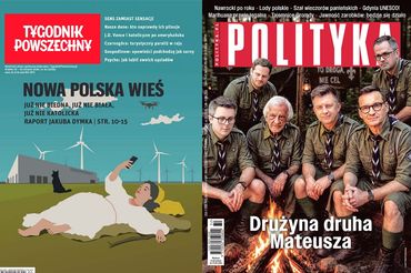 Okładki "Tygodnika Powszechnego" i "Polityki"