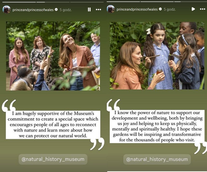 Księżna Kate o potędze natury