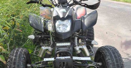 Wypadek na quadzie w Krzesimowie