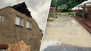Zerwane dachy, ulice jak rzeki. Ponad 1,1 tys. akcji strażaków