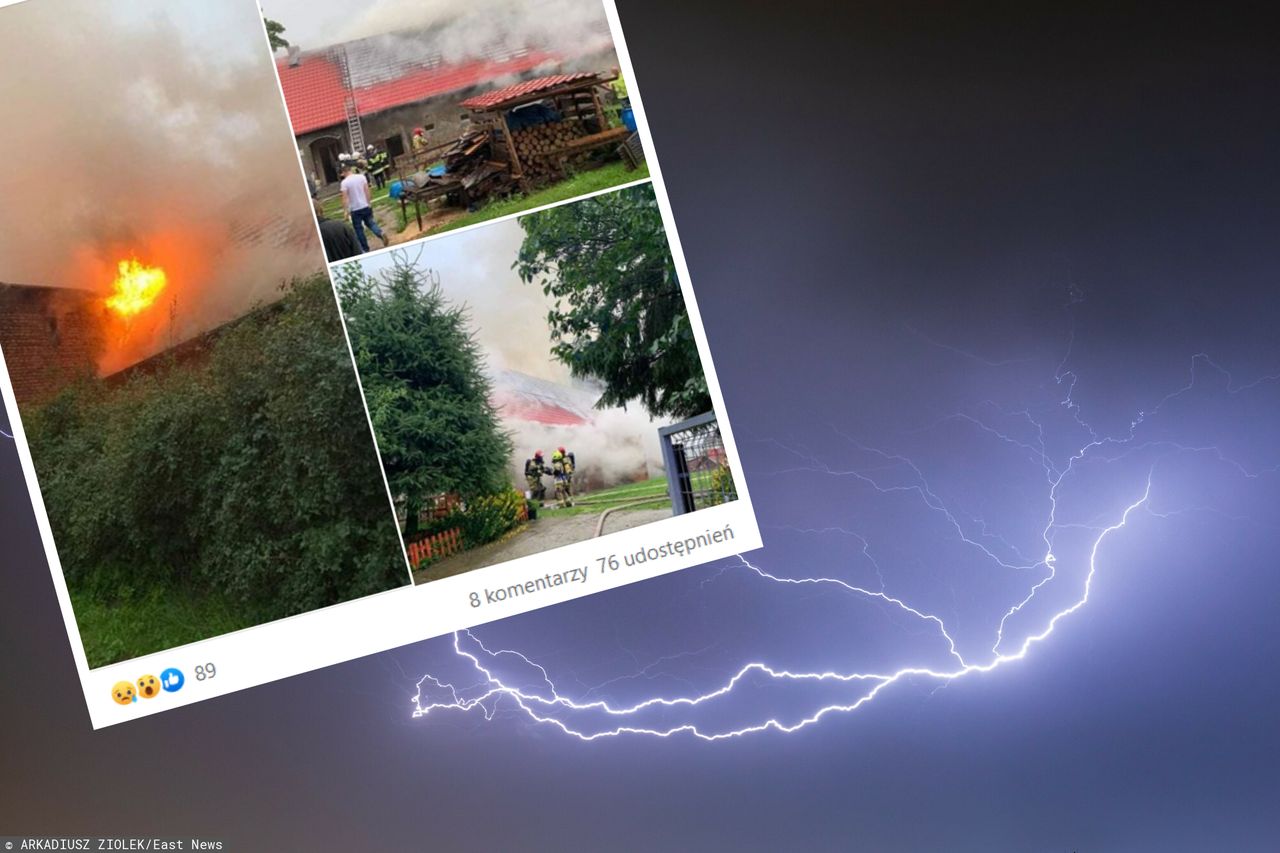 Niszczycielska burza na Dolnym Śląsku. Dom stanął w ogniu