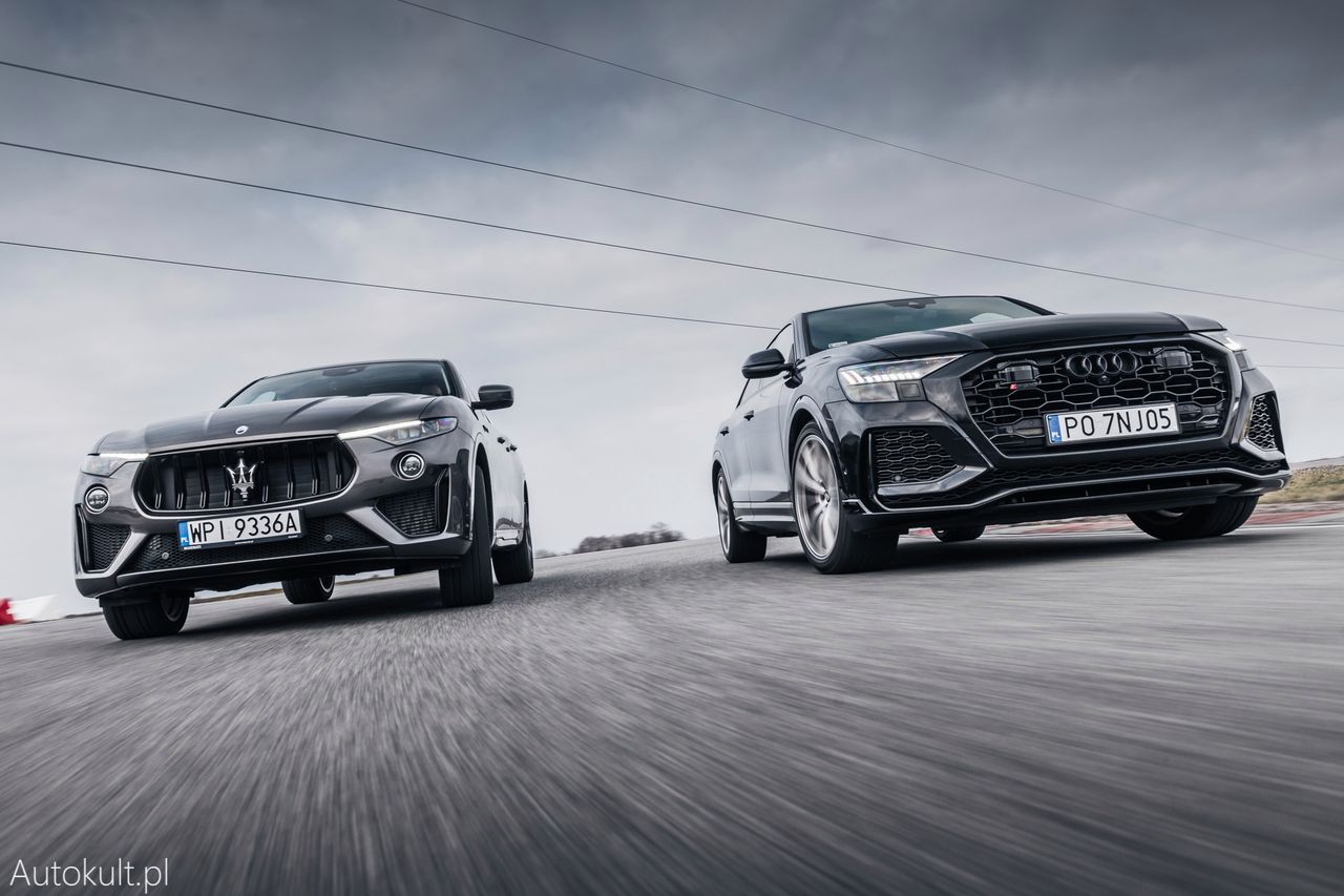 Audi RS Q8 kontra Maserati Levante Trofeo na torze: wyścig wagi superciężkiej