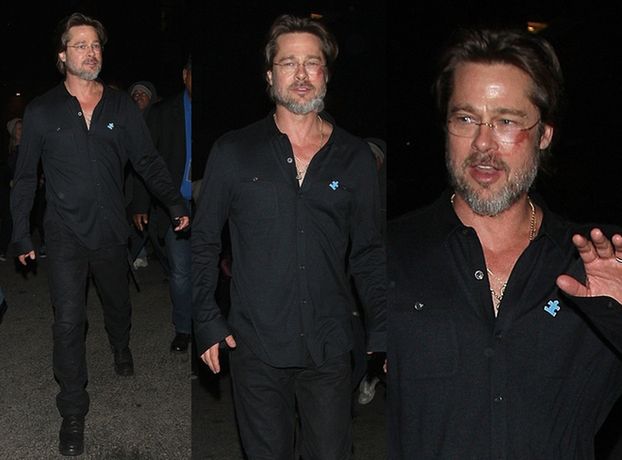 Brad Pitt z raną na policzku! (ZDJĘCIA)