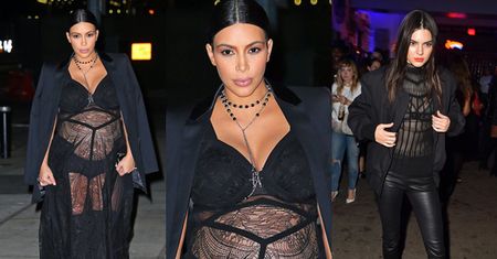 Kendall Jenner i Kim w przezroczystych kreacjach (ZDJĘCIA)