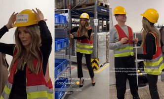 Małgorzata Rozenek dogląda zamówień klientów w magazynie i biadoli: "W kasku wyglądam DEBILNIE"