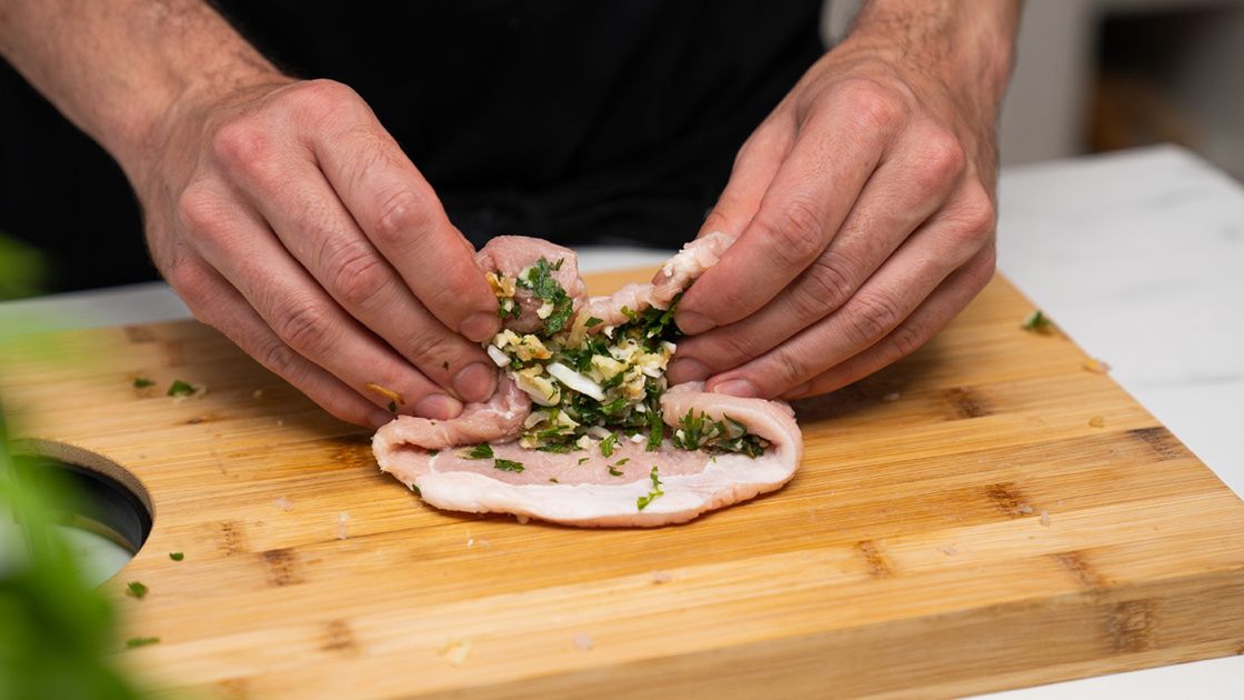 Roladki schabowe zapiekane na ziemniakach- Pyszności