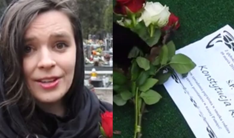 Działaczka Nowoczesnej urządziła "pogrzeb Konstytucji": "Umarłaś przez głupotę małych ludzi! Miałaś dopiero 19 lat"