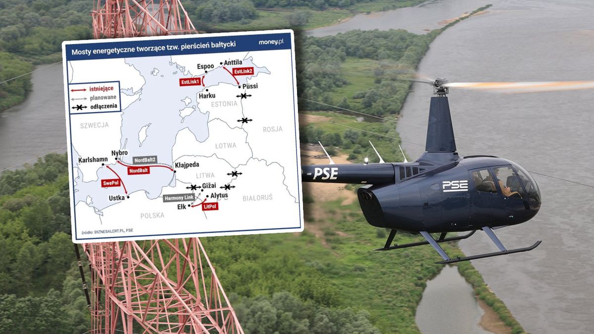 Śmigłowce Polskich Sieci Elektroenergetycznych patrolują trasę m