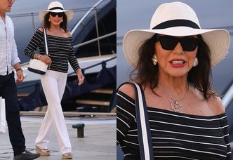 83-letnia Joan Collins spaceruje po Saint-Tropez u boku tajemniczego mężczyzny (ZDJĘCIA)