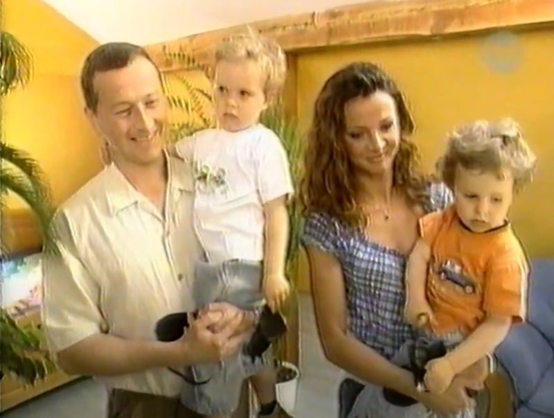 Rodzina Zdrójkowskich w programie "Chwila prawdy" w 2003 roku
