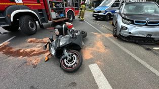 Warszawa. Wypadek dwóch BMW na Mokotowie. Jedna osoba w szpitalu
