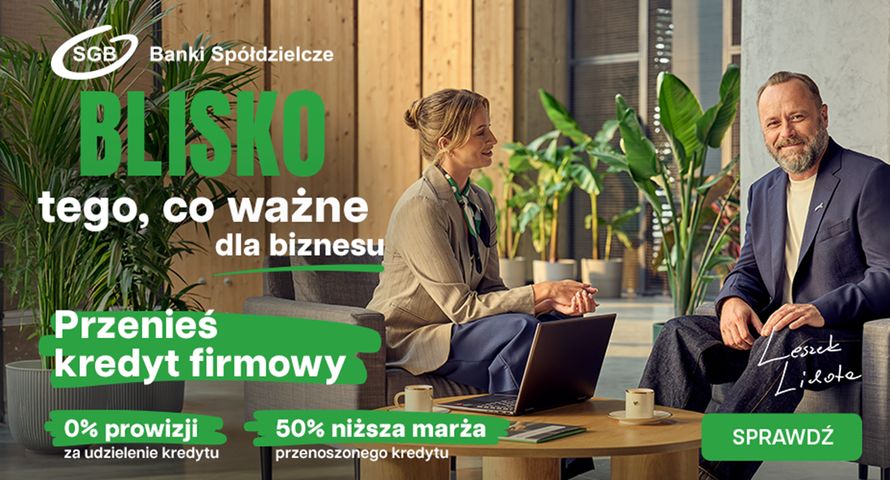 Leszek Lichota reklamuje Banki Spółdzielcze SGB. Kampania skierowana do przedsiębiorców