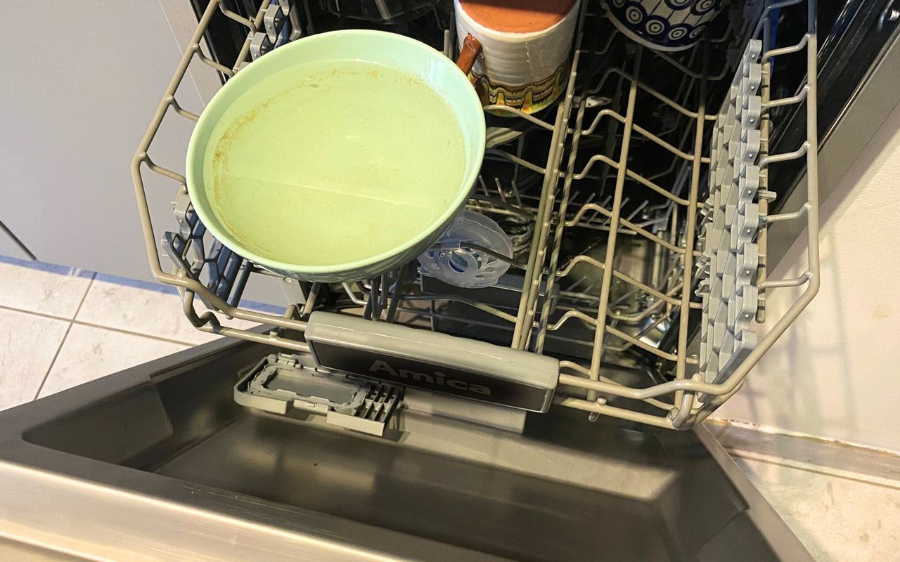 Put it in the dishwasher and start the program - the results are invaluable