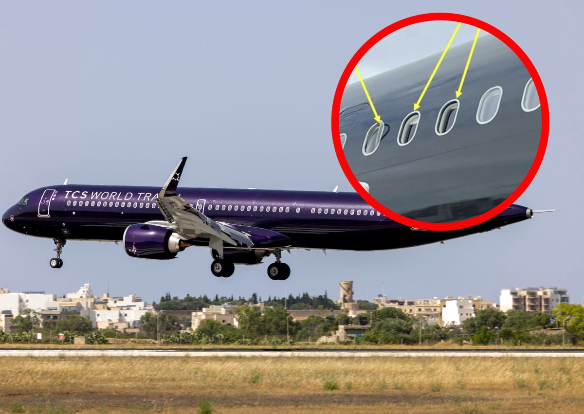 Nikt nie spodziewał się, że samolot będzie musiał zawrócić przez brak okien