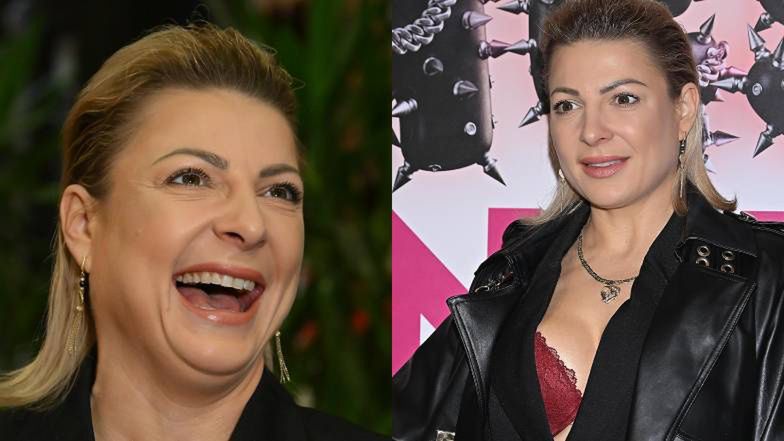 Magdalena Narożna na premierze spektaklu