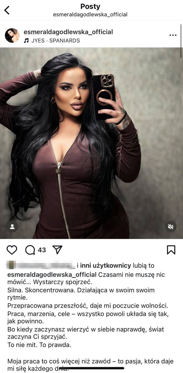 Esmeralda Godlewska podzieliła się swoimi przemyśleniami