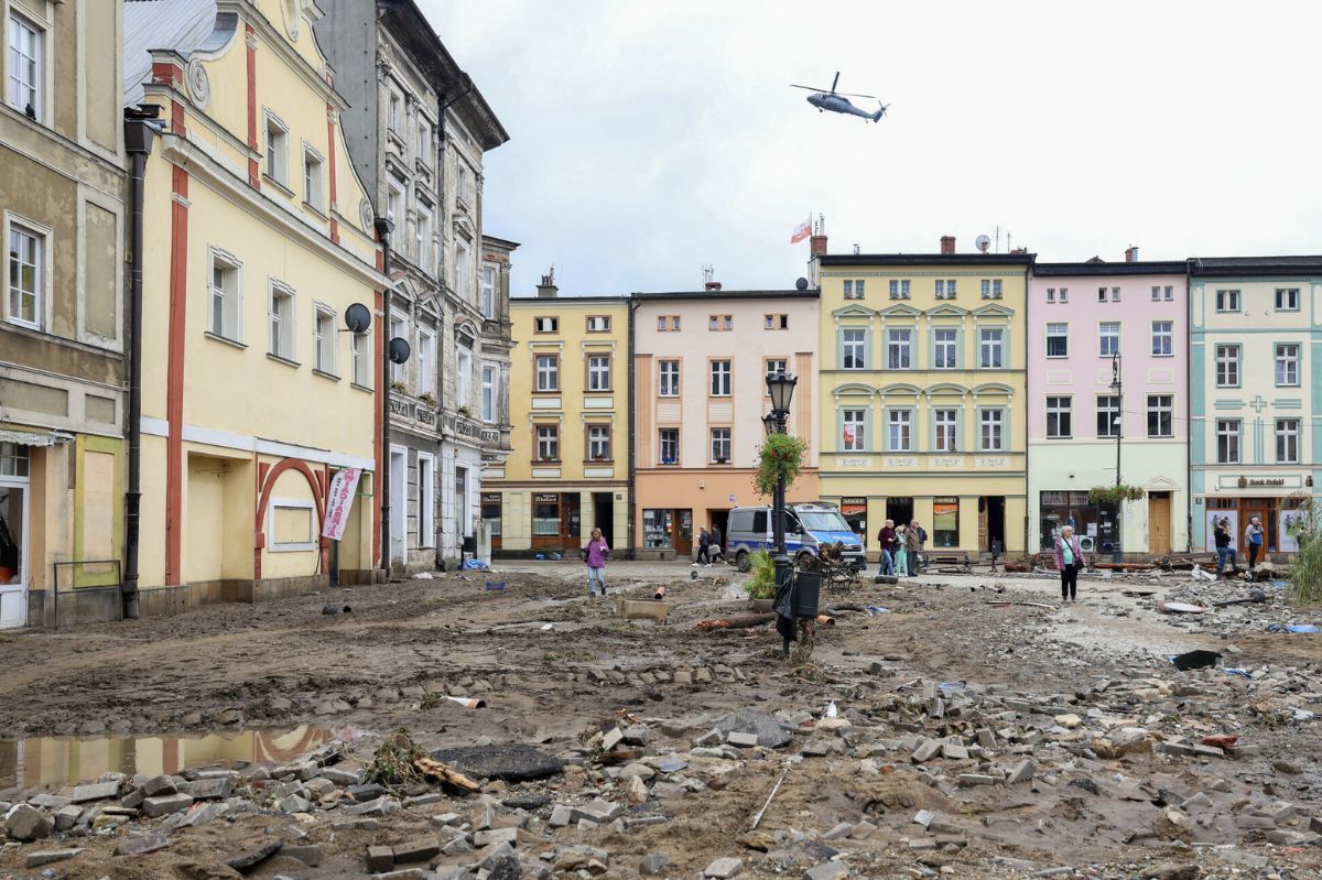 Lądek Zdrój po przejściu fali powodziowej 