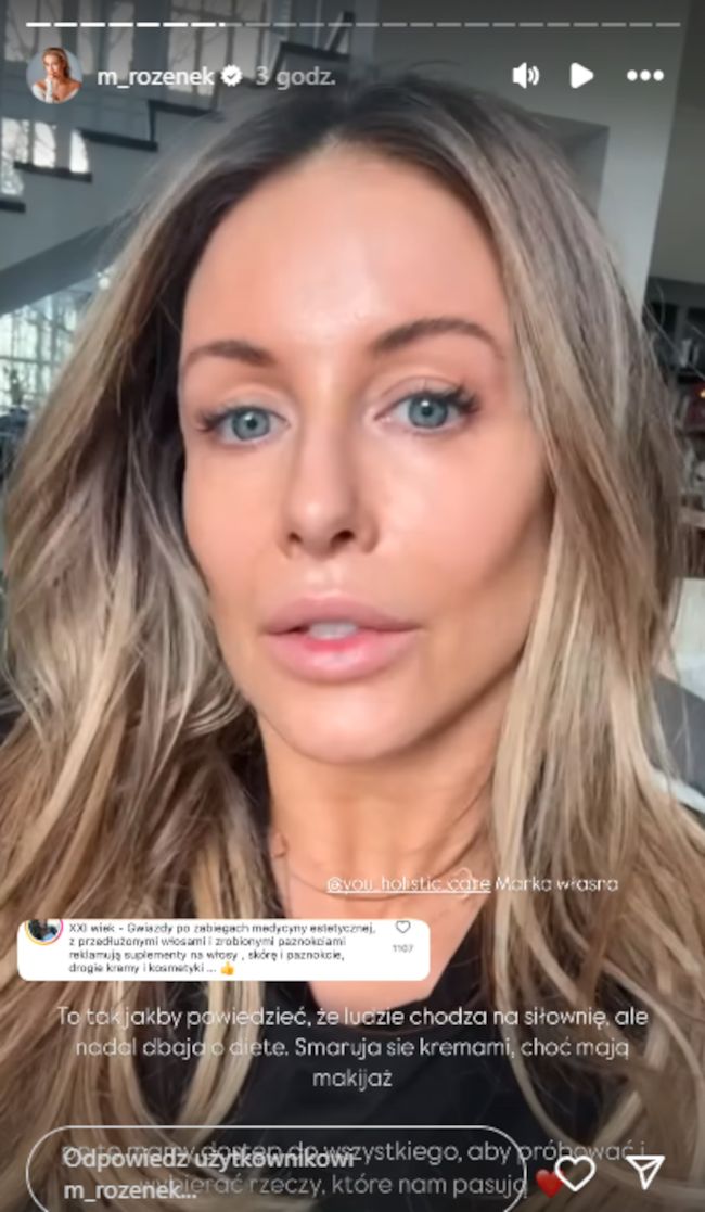 Małgorzata Rozenek odpowiada na uwagi internautów