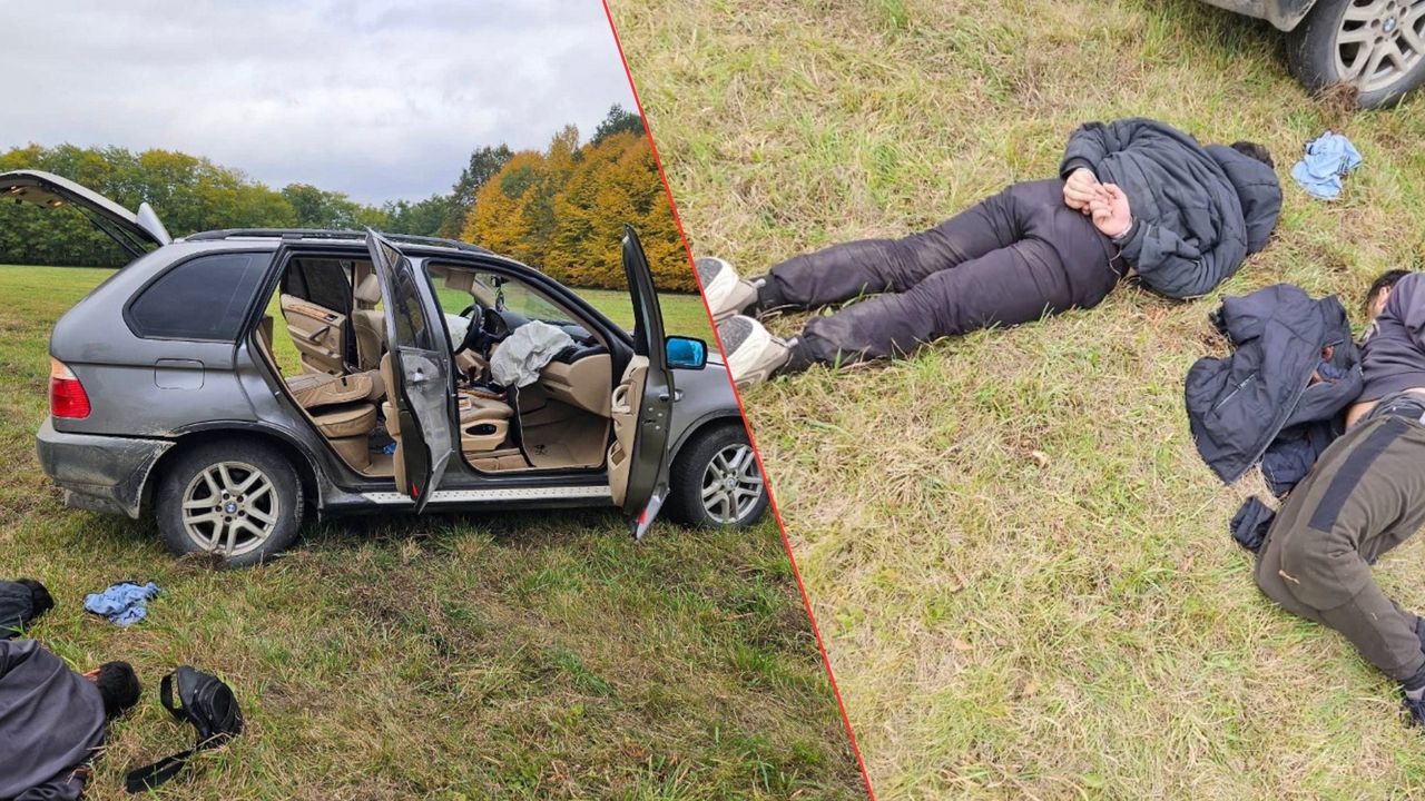 Nielegalni migranci próbowali uciekać bmw. Myśleli, że im się uda