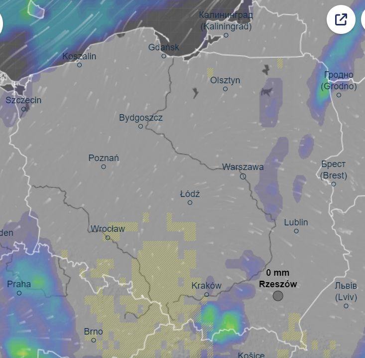 Prognozowane opady w czwartek 4 lipca