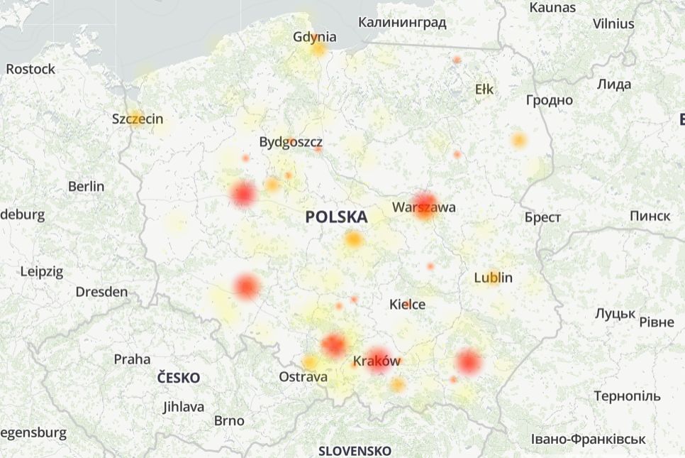 Allegro ma problem z menadżerem sprzedaży, źródło: downdetector, fot. Oskar Ziomek