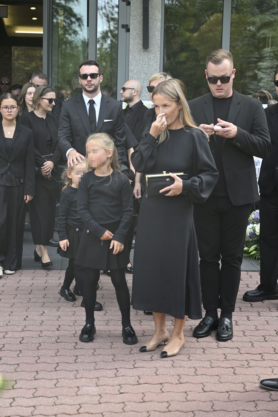 Olga Frycz na pogrzebie Jana Frycza