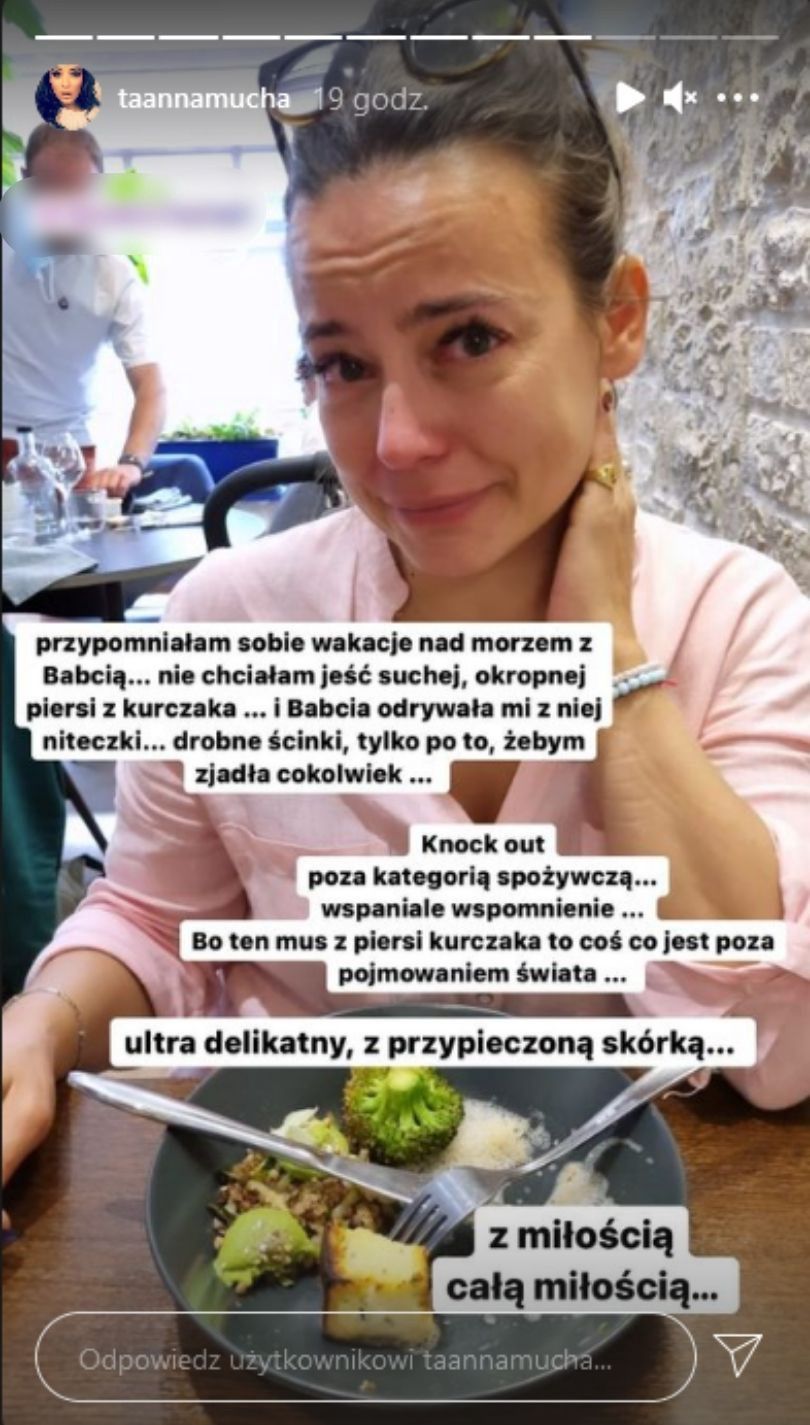 Anna Mucha roni łzy nad musem z kurczaka