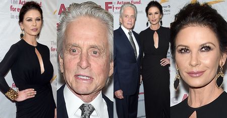 48-letnia Catherine Zeta Jones i 73-letni Michael Douglas razem na ściance (ZDJĘCIA)