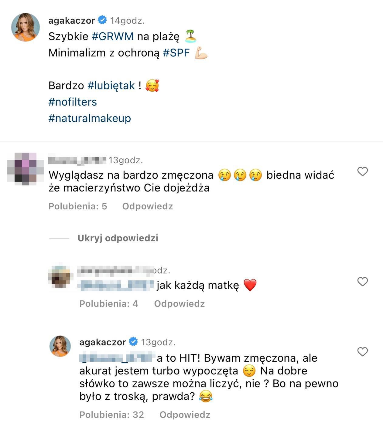 Agnieszka Kaczorowska odpowiada fance
