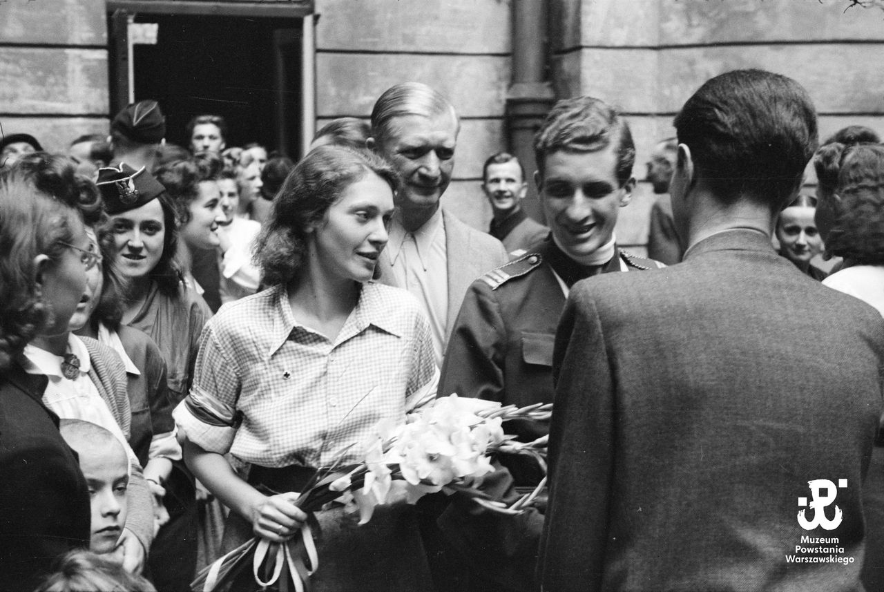 Alicja Treutler i Bolesław Biega w dniu ślubu 13.08.1944 r. 