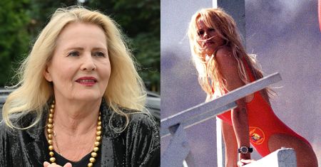 72-letnia Grażyna Szapołowska niczym Pamela Anderson prezentuje smukłe nogi w czerwonym stroju kąpielowym (FOTO)