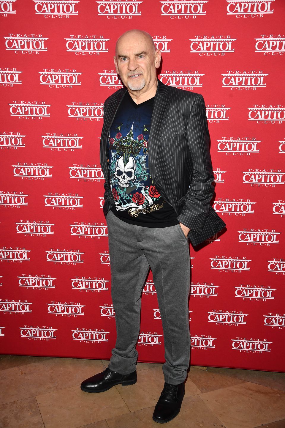 Waldemar Obłoza na premierze "Łóżko pełne cudzoziemców"