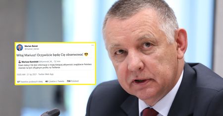 Hit Twittera. Tak na pierwszy post Mariusza Kamińskiego odpisał Banaś