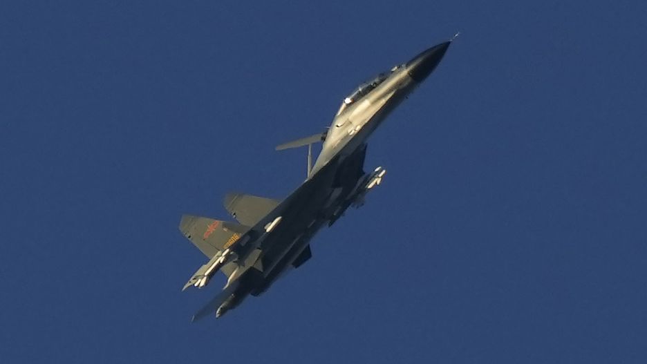 Temporary
A Chinese J-11 military fighter jet flies above the Taiwan Strait near Pingtan, the closest land of mainland China to the island of Taiwan, in Pingtan in southeastern China's Fujian Province, Friday, Aug. 5, 2022. China says it is canceling or suspending dialogue with the U.S. on issues from climate change to military relations and anti-drug efforts in retaliation for a visit this week to Taiwan by U.S. House Speaker Nancy Pelosi. (AP Photo/Ng Han Guan)
AP