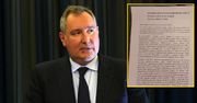 Rogozin napisał list z groźbami. "Francja za to odpowie"