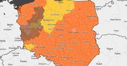 Pomarańczowy kolor dominuje na mapie Polski. Co to oznacza?