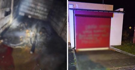 Podciął zwierzętom gardła i postanowił je spalić. Zostawił groźby