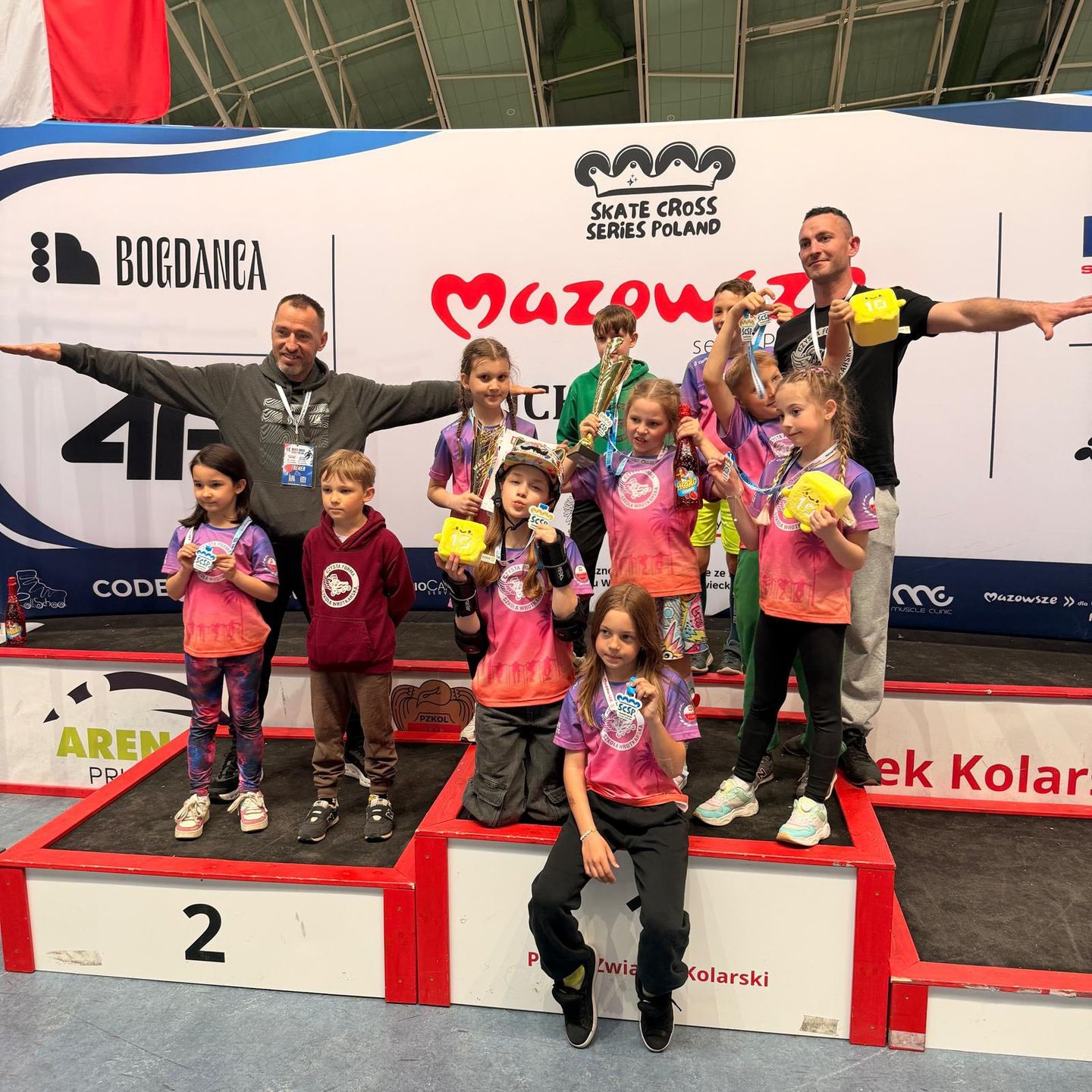 Zawodnicy Czystej Formy na podium 