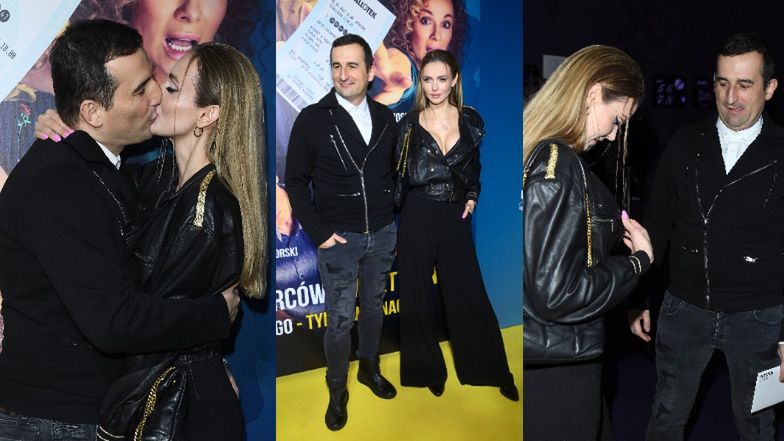 Misiek Koterski daje dzioba Marceli Leszczuk i tęsknym okiem zerka... na jej wydatne kształty (ZDJĘCIA)