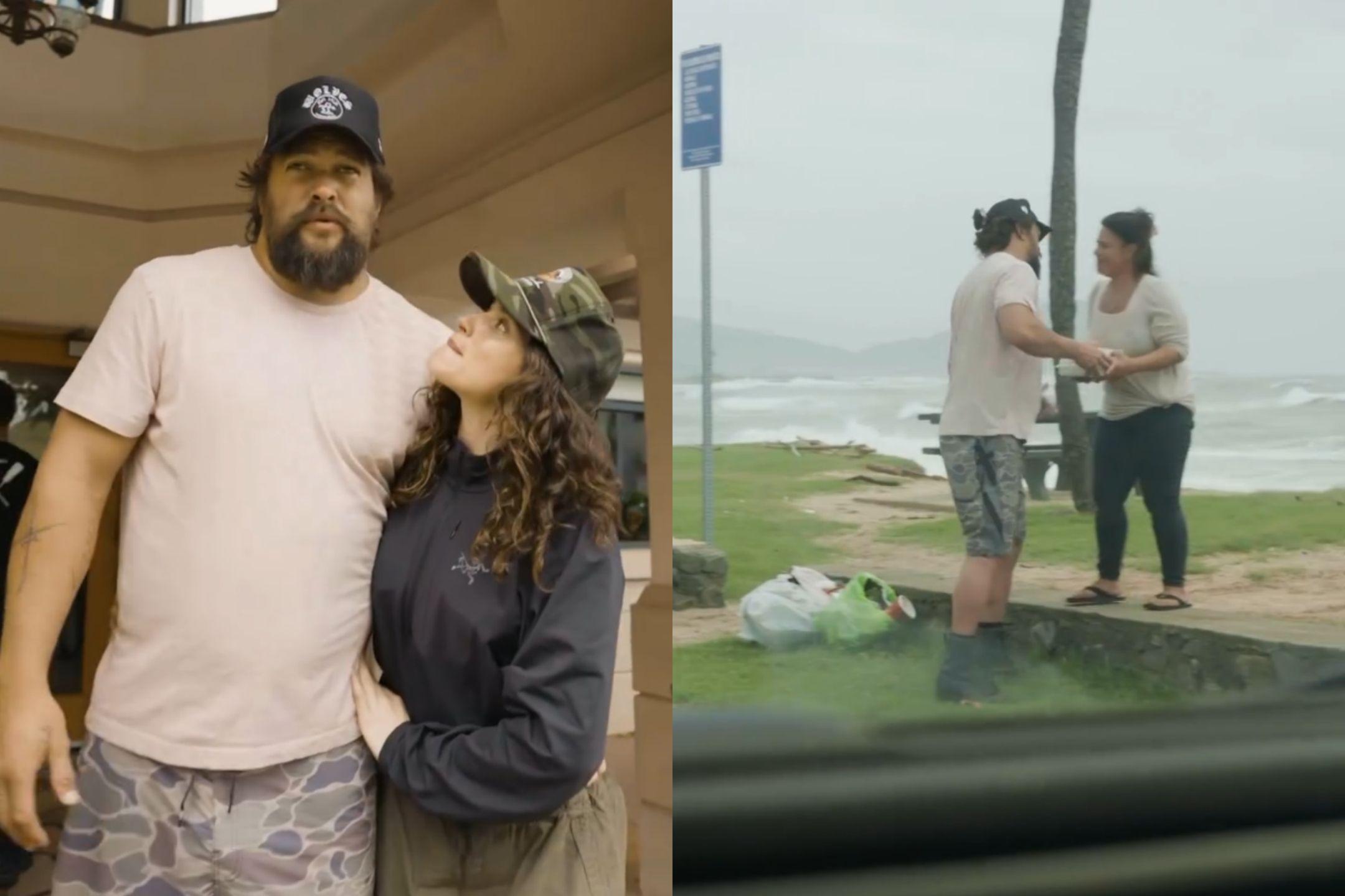 Jason Momoa pomaga na Hawajach