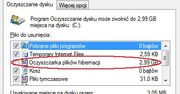 Usuń Hibernację z Oczyszczania dysku